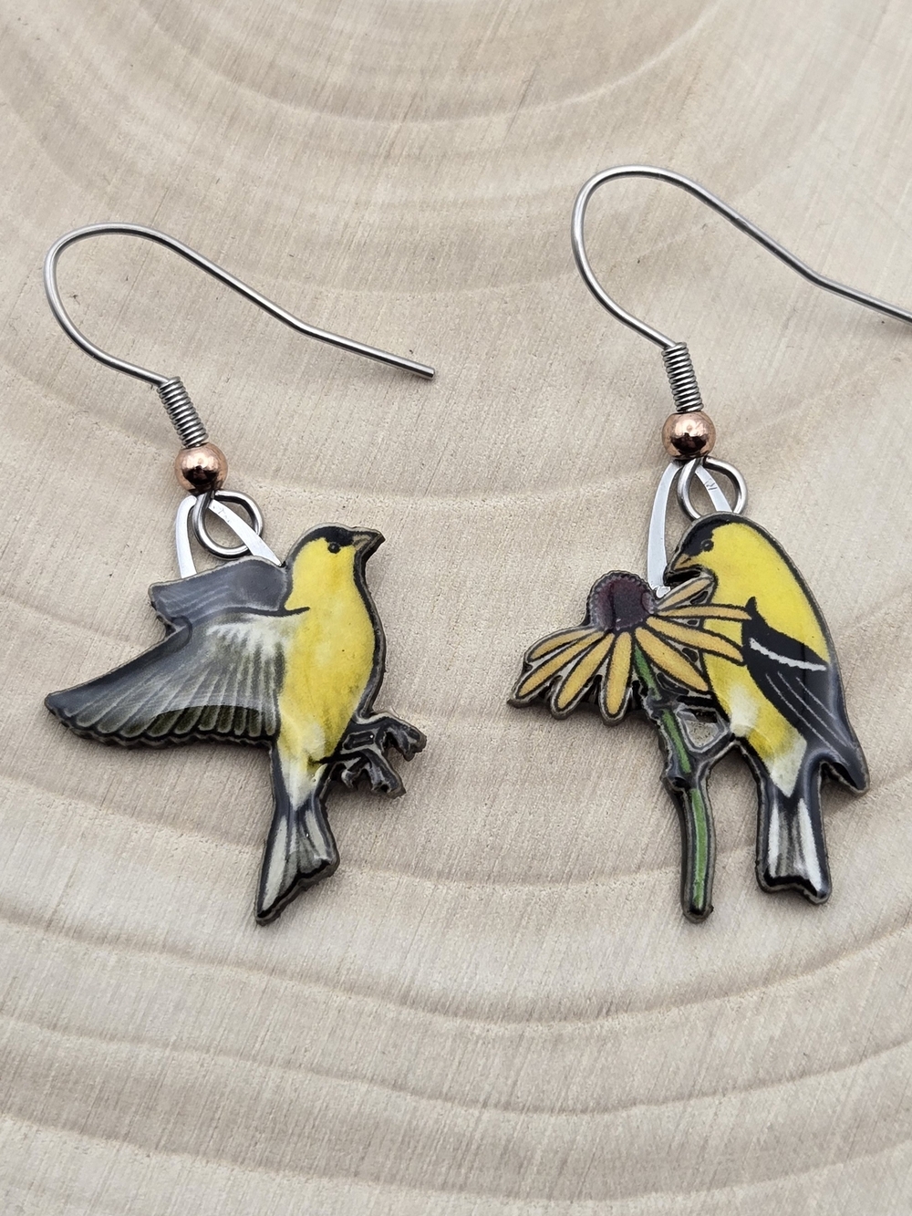 Jabebo Bird Resin Earrings 🐦🌼Nature-Inspired / Lightweight